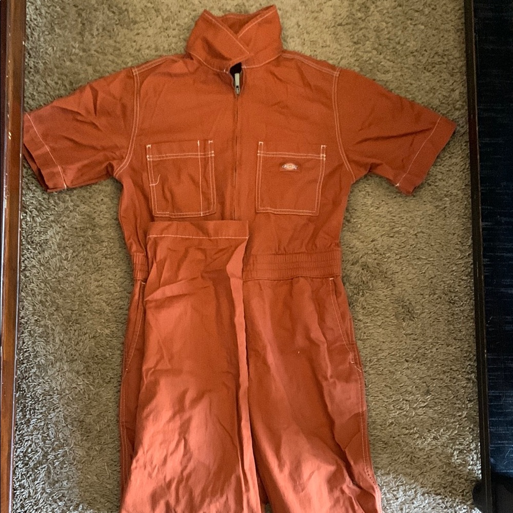 Orange Short Sleeve Jumpsuit